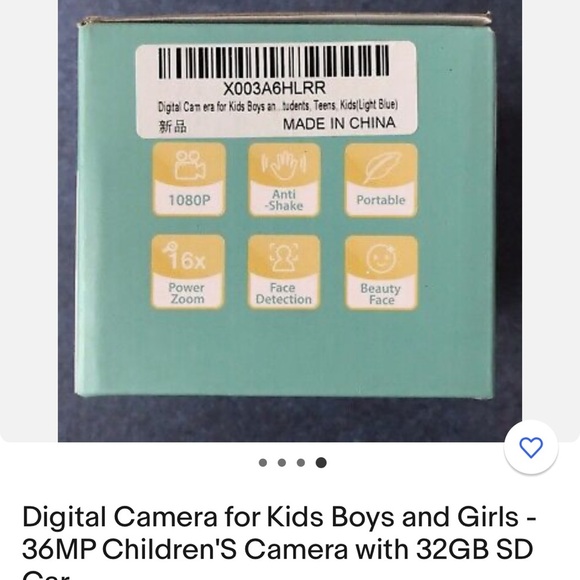 Digital Camera for Kids Boys and Girls - 36MP Children'S Camera with 32G… - Picture 9 of 9